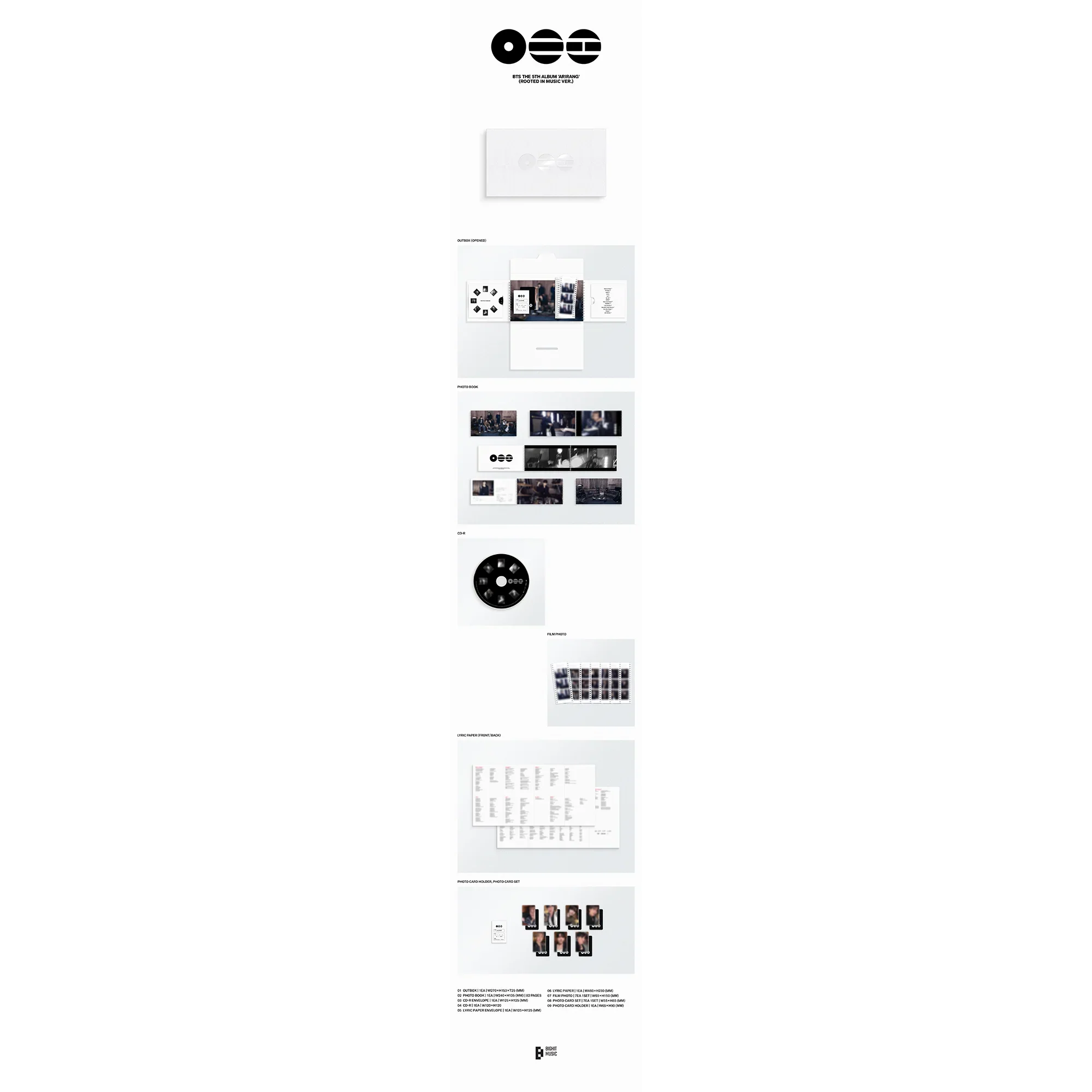 BTS The 5th Album 'ARIRANG' (Rooted in Music Ver.)
