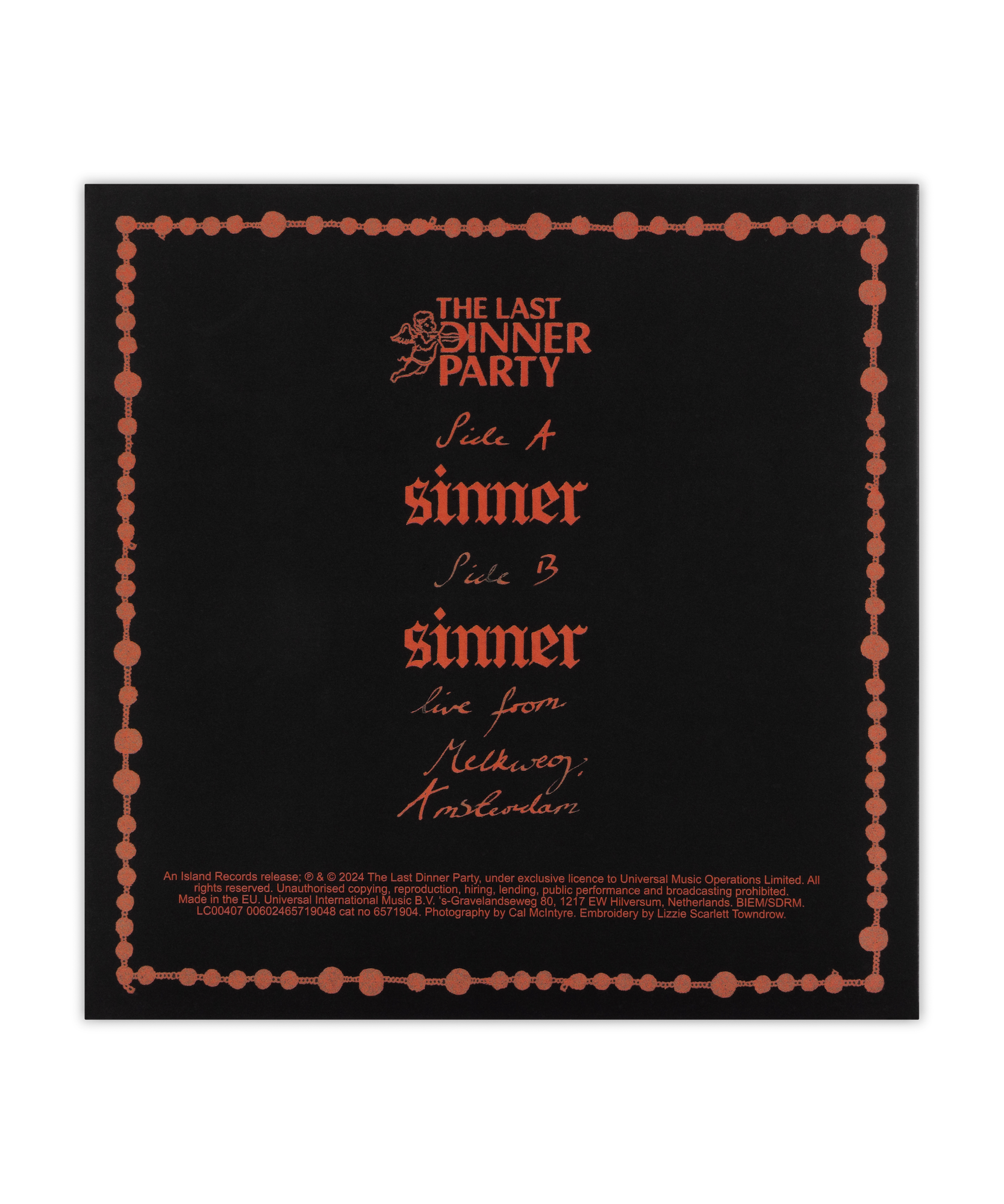 Sinner: Limited White Vinyl 7" Single