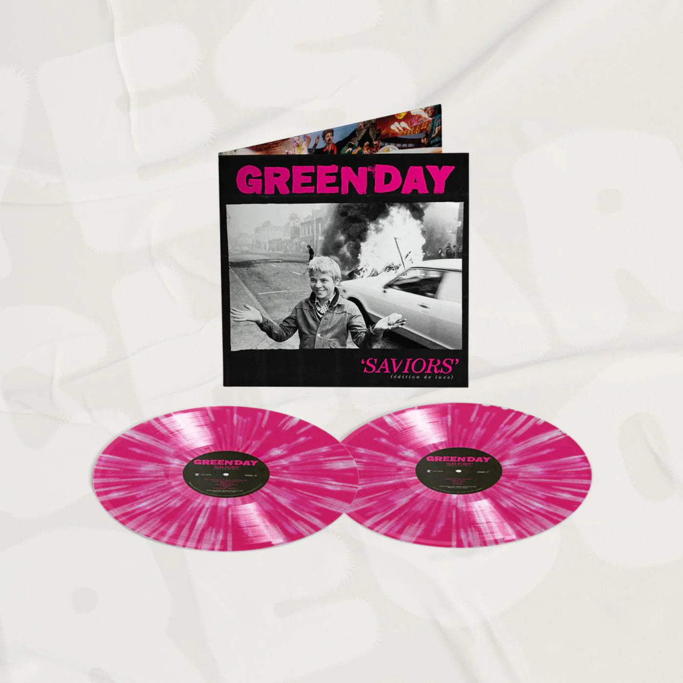 SAVIORS (édition de luxe): Pink & White Splatter Vinyl 2LP