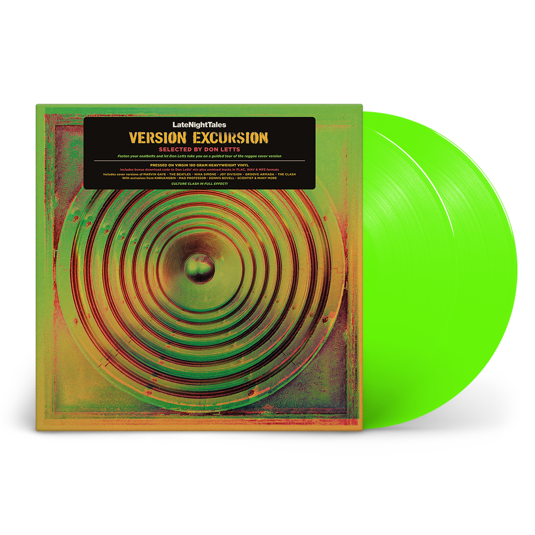 Late Night Tales presents Version Excursion (selected by Don Letts): Fluorescent Green Vinyl 2LP