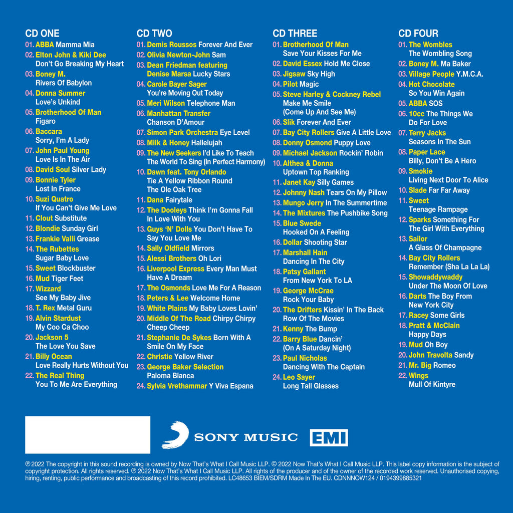 NOW That's What I Call 70s Pop (4CD)