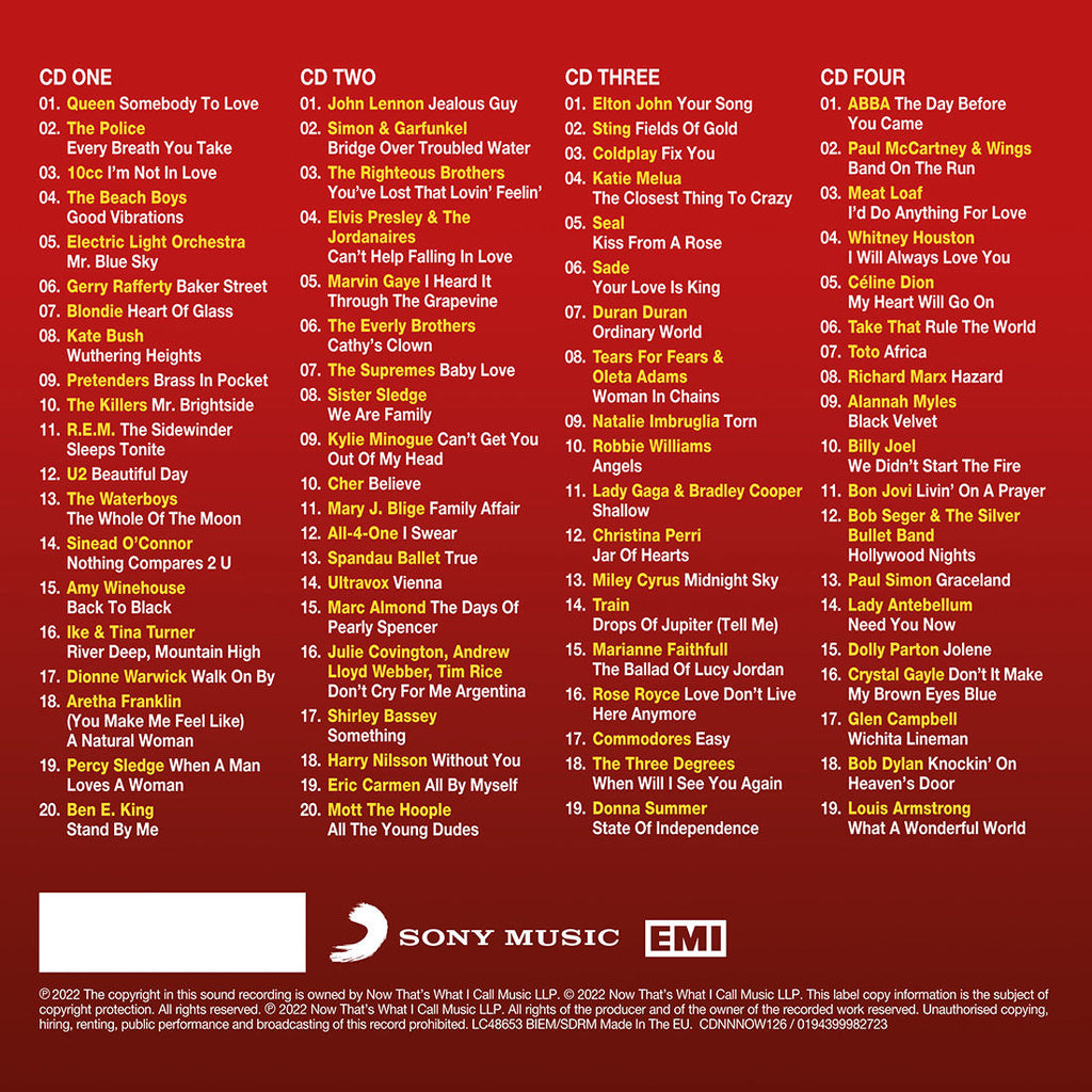 NOW That's What I Call Timeless… The Songs (4CD)