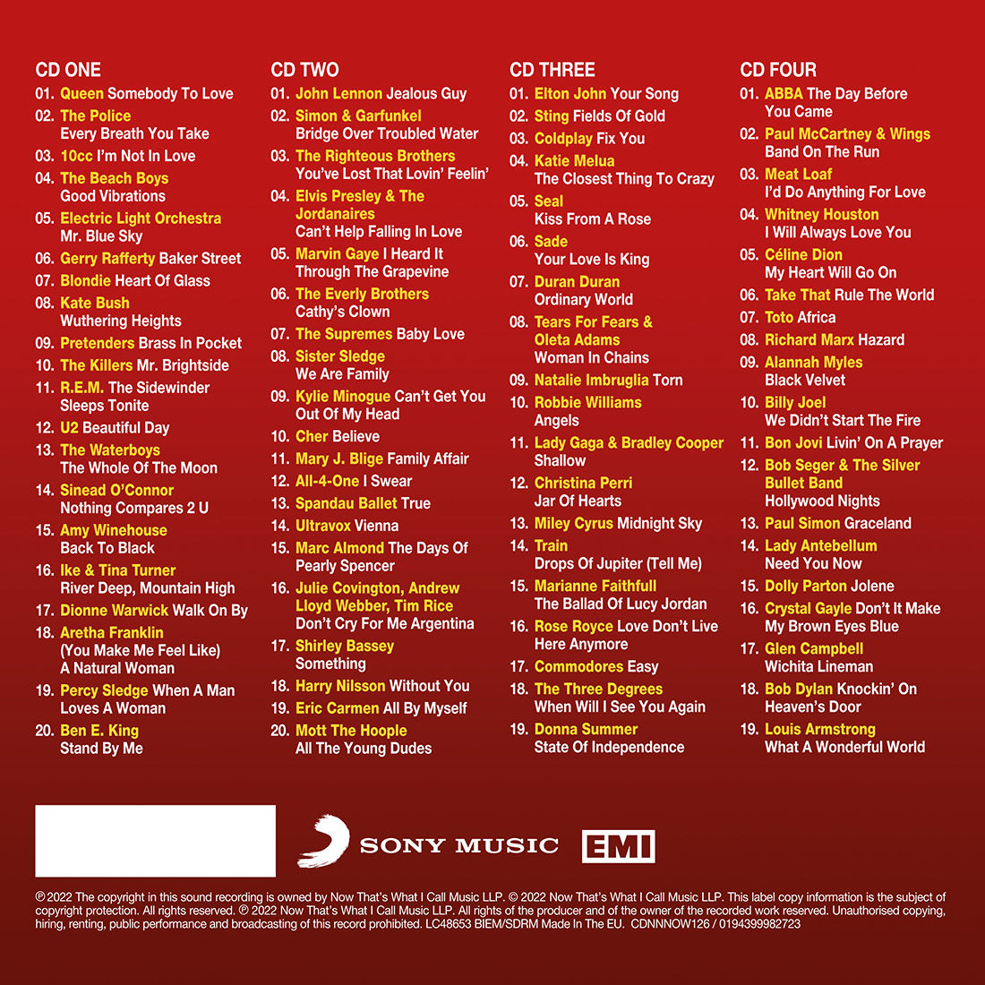 NOW That's What I Call Timeless… The Songs (4CD)