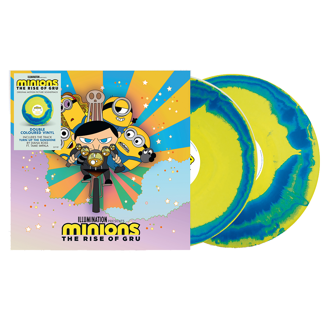 Minions - The Rise Of Gru: Limited Yellow & Blue Swirl Vinyl 2LP