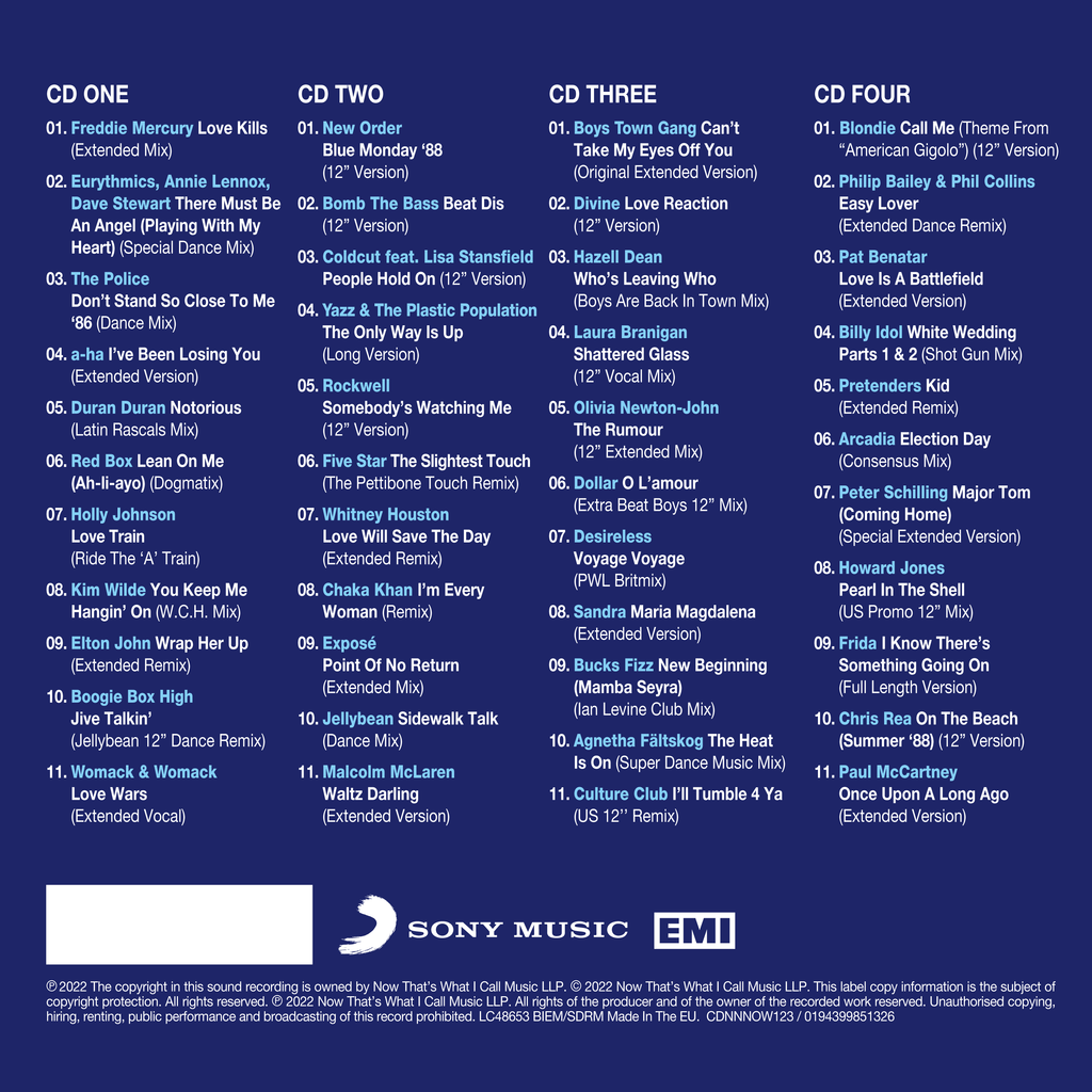 NOW That’s What I Call 12” 80s: Remixed (4CD)