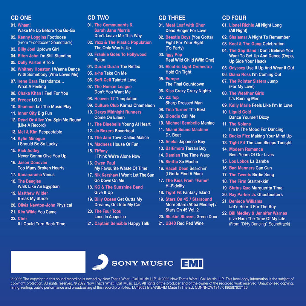 Now That’s What I Call A Massive 80s Party (4CD)