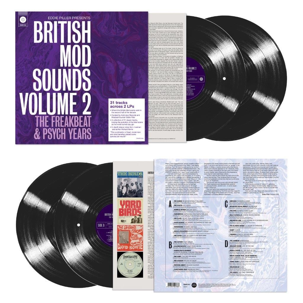 Eddie Piller Presents British Mod Sounds of The 1960s Volume 2: The Freakbeat & Psych Years: Vinyl 2LP