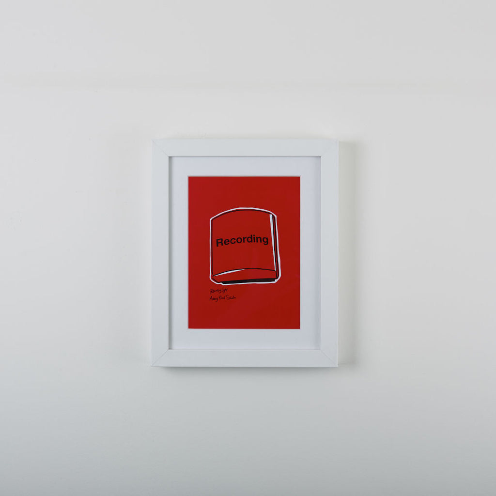 Abbey Road Red Recording Light Print 10" x 8"