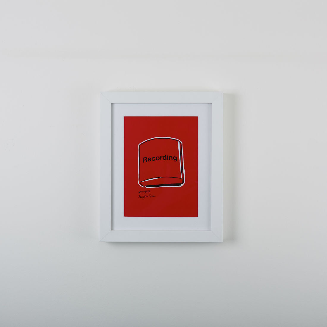 Abbey Road Red Recording Light Print 10" x 8"