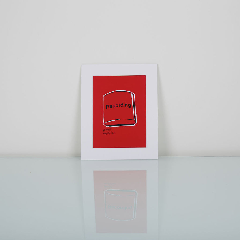 Abbey Road Red Recording Light Print 10" x 8"