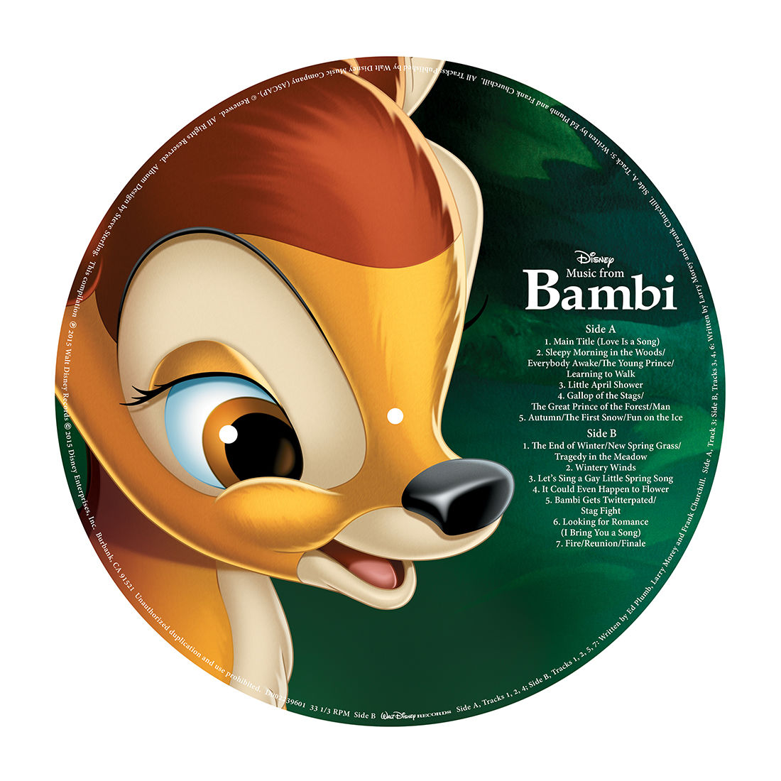Music from Bambi: Limited Edition Picture Disc Vinyl LP
