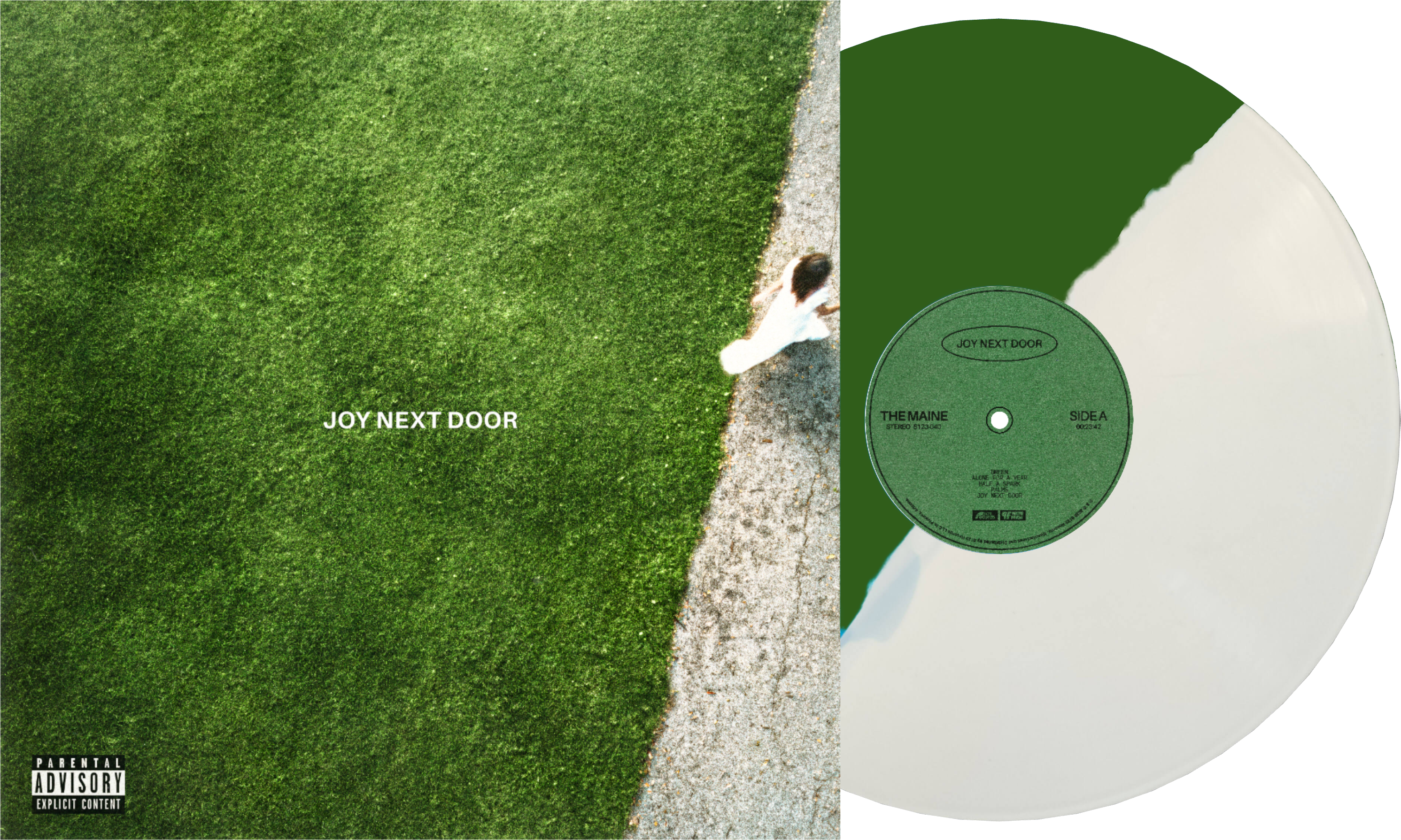 Joy Next Door: Green and White Split Vinyl with 12-Page Booklet