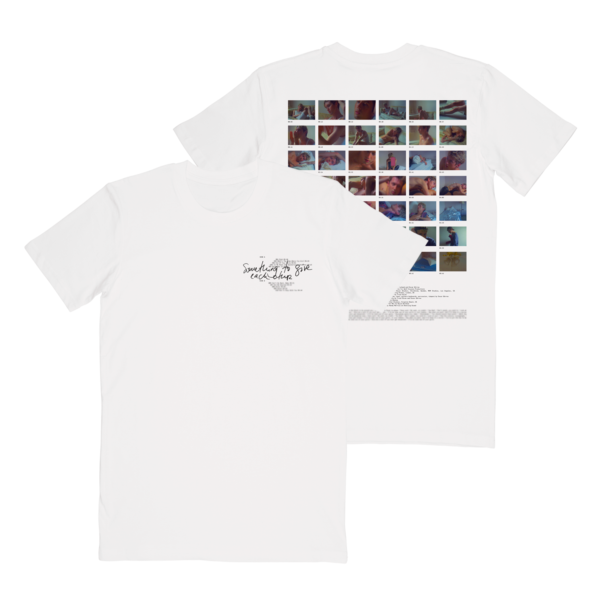 Something To Give Each Other: Exclusive Pink Vinyl LP, T-Shirt + Signed Post Card Bundle