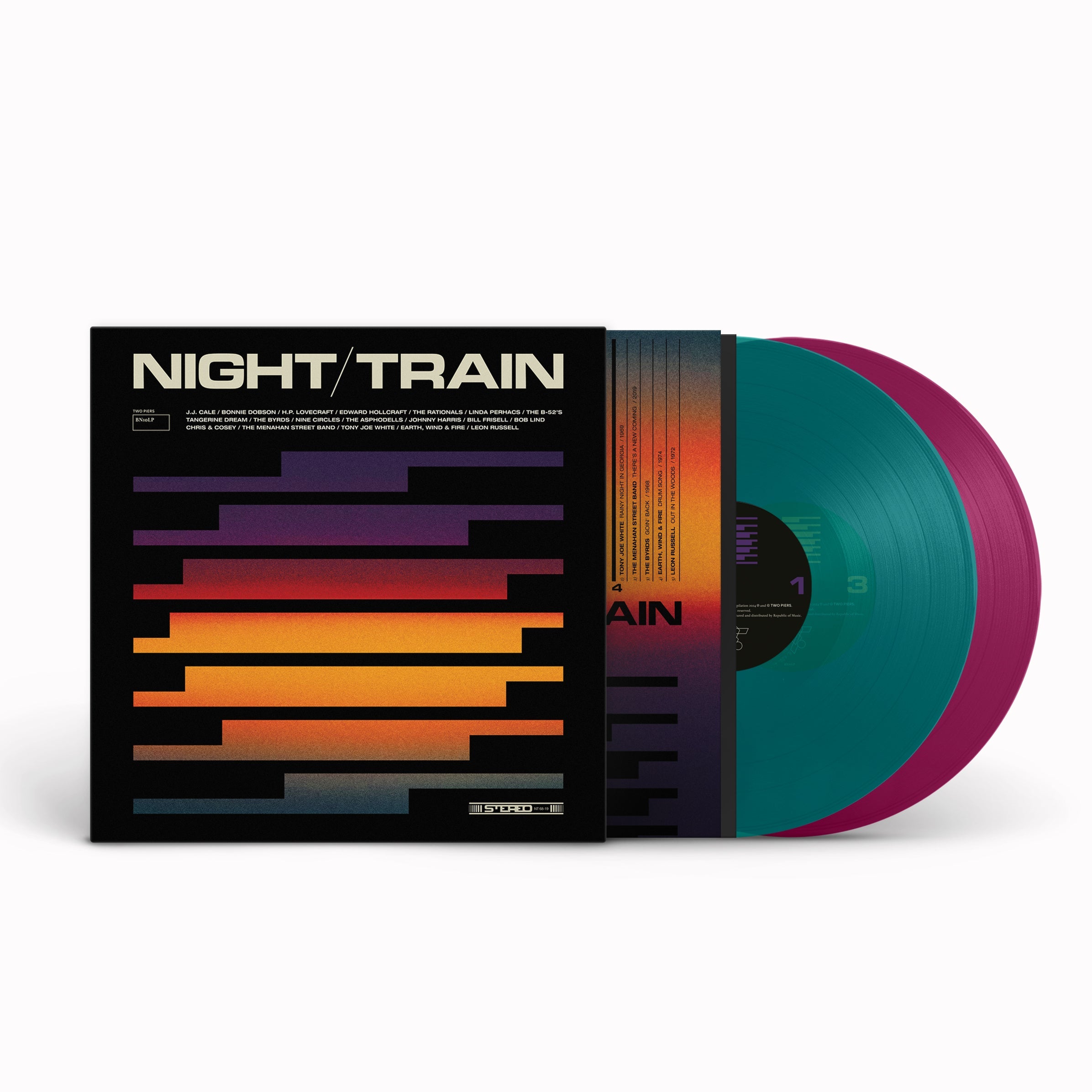 Night Train - Transcontinental Landscapes 1968 – 2019: Transparent Petrol / Magenta Sky Vinyl 2LP