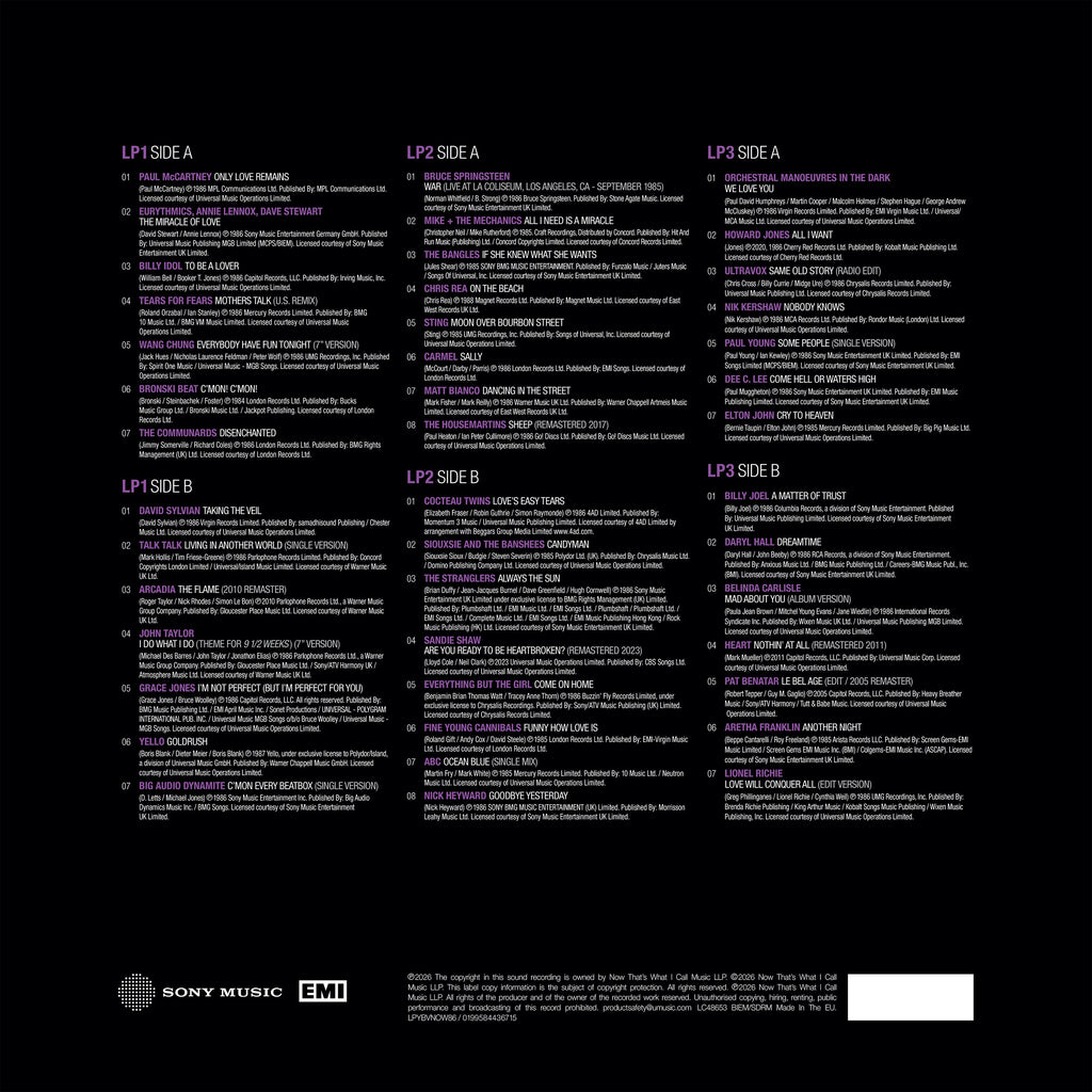 NOW Yearbook – THE VAULT: 1986 (3LP)