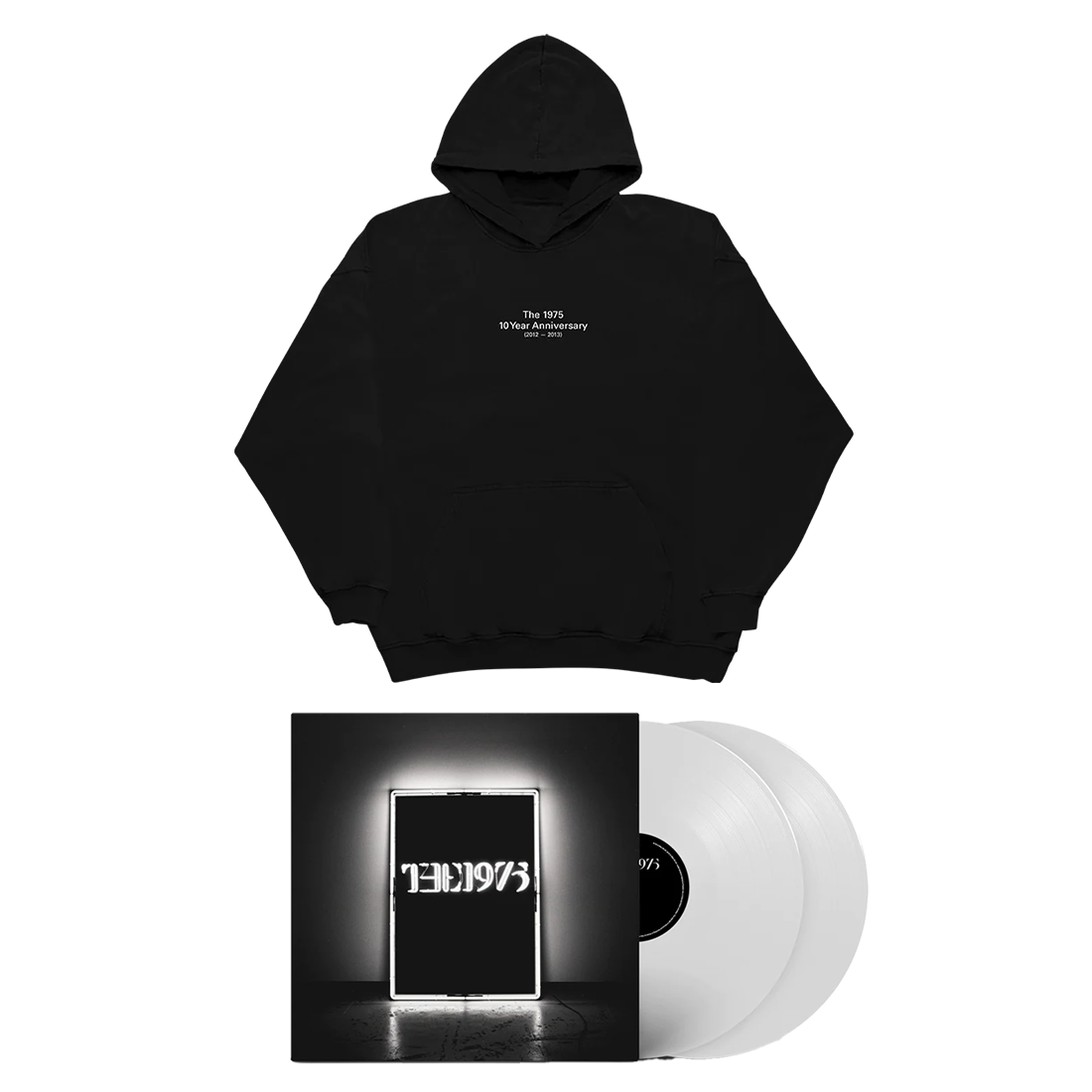 The 1975 (10th Anniversary Edition): Limited White Vinyl 2LP + 10YR Hoodie Bundle