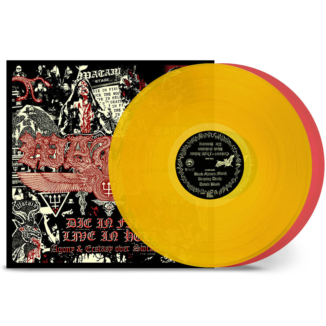 Die In Fire – Live In Hell: Limited Edition Transparent Yellow & Red Vinyl LP