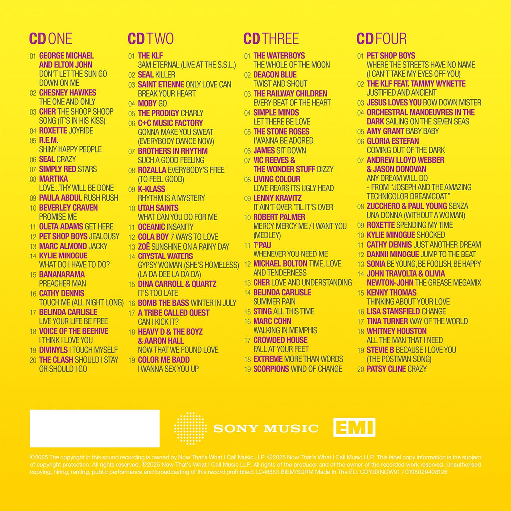 NOW – Yearbook 1991 (Special Edition 4CD)