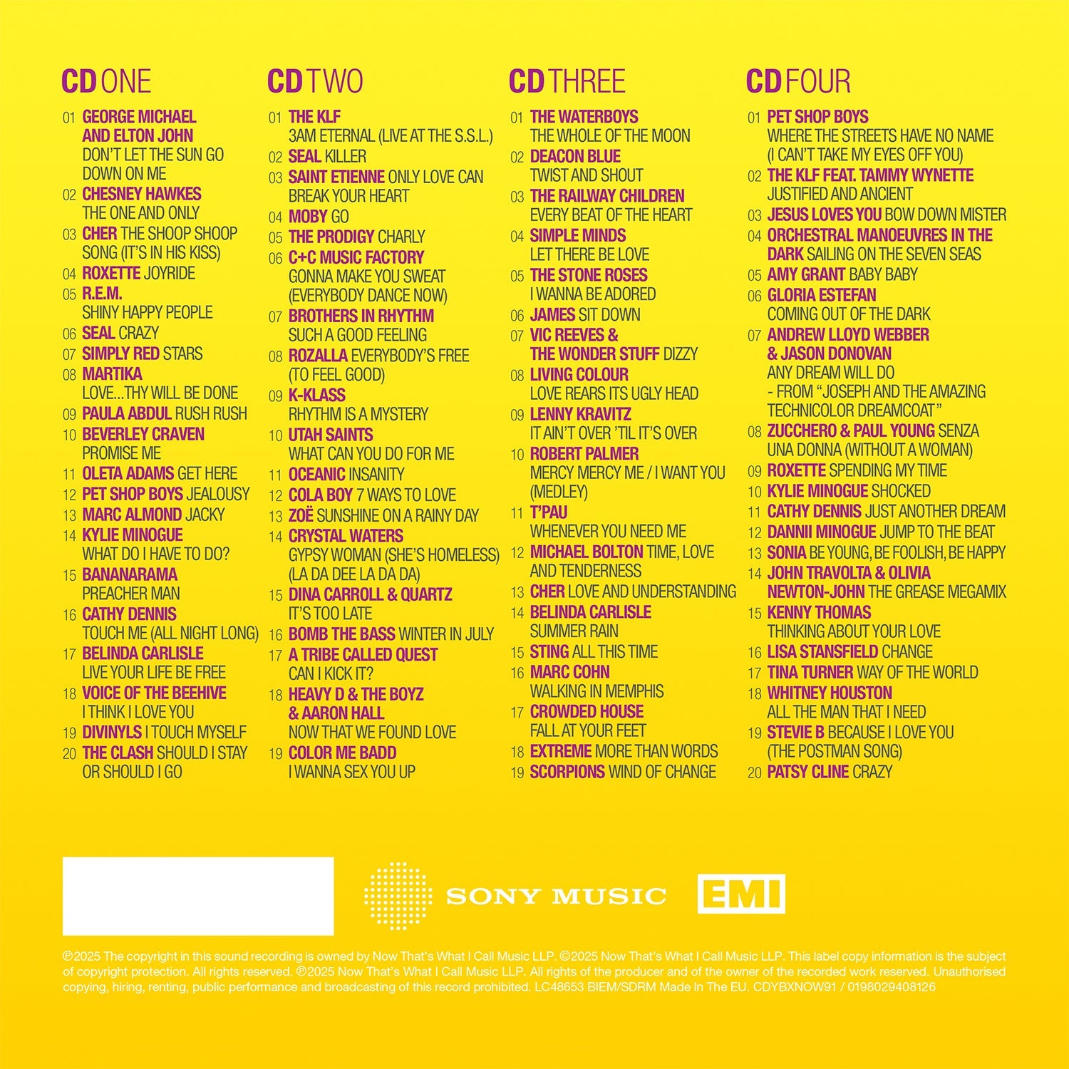 NOW – Yearbook 1991 (Special Edition 4CD)