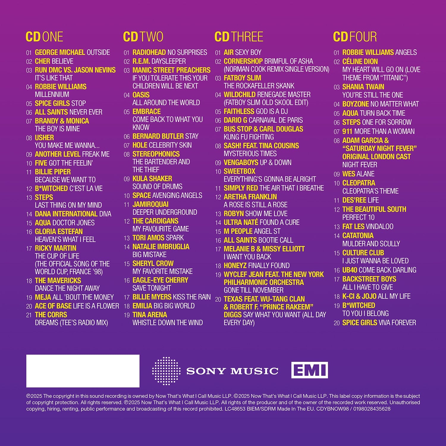 NOW - Yearbook 1998 (4CD)