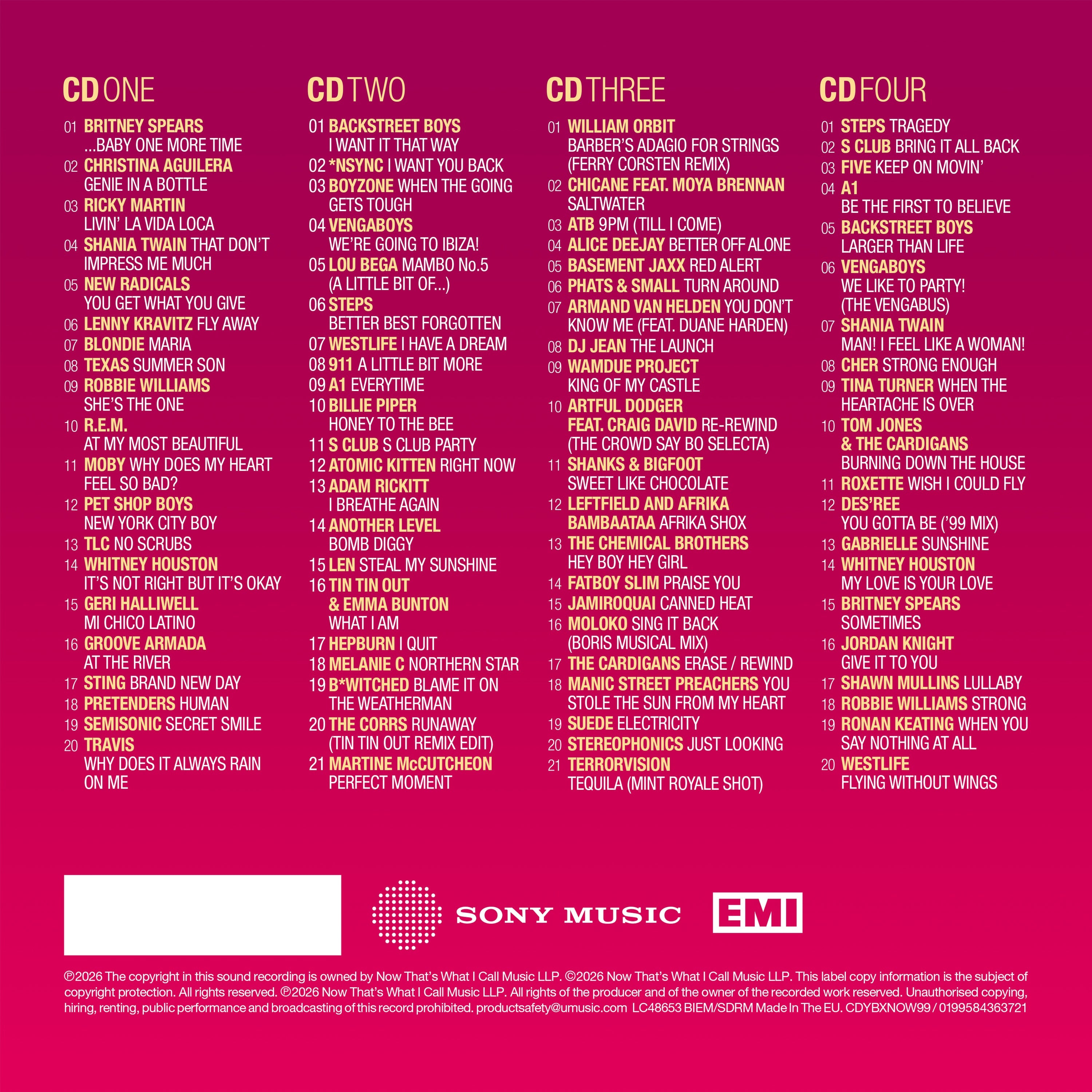 NOW - Yearbook 1999 (Special Edition 4CD)