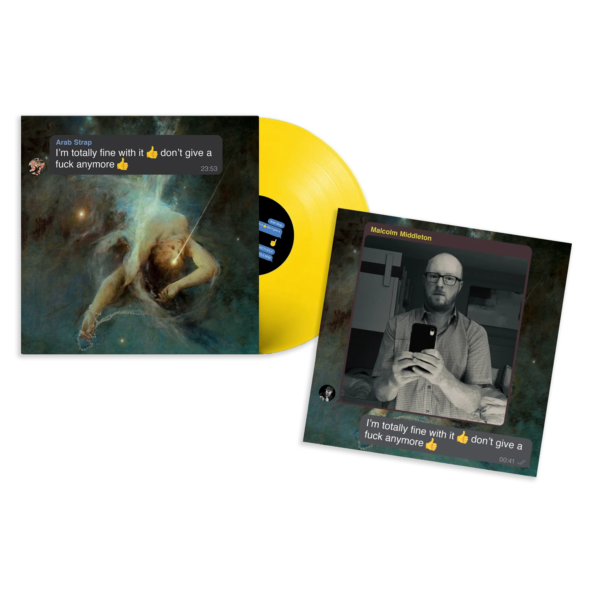 I’m totally fine with it 👍don’t give a fuck anymore 👍: Limited Emoji Yellow Vinyl LP + Signed Double-Sided Print