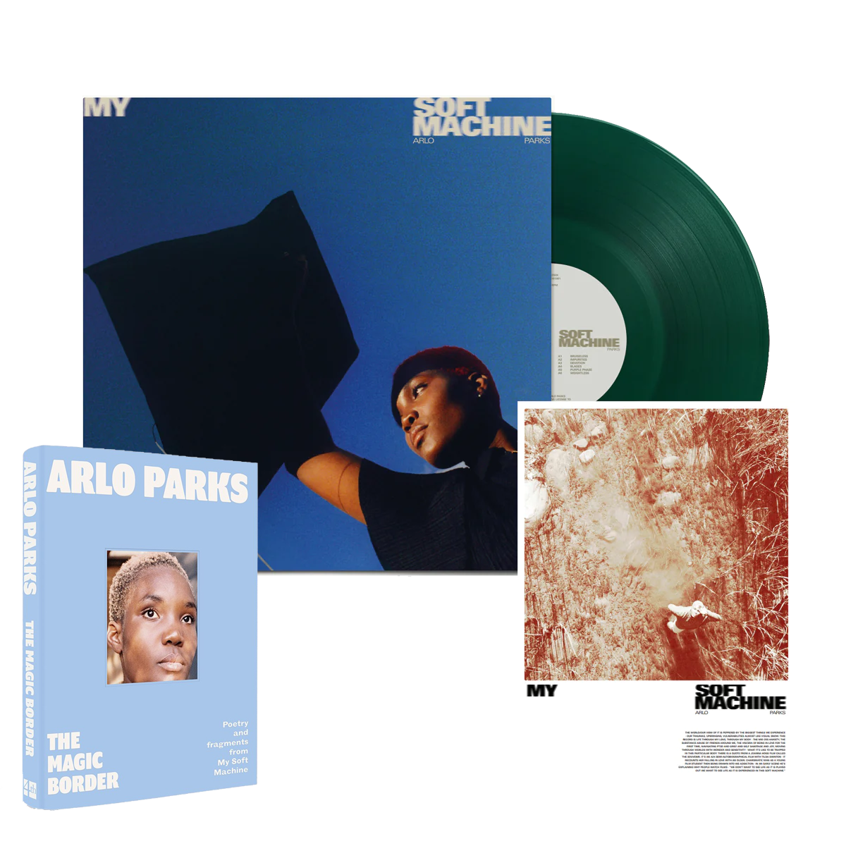 My Soft Machine: Limited Green Vinyl LP, The Magic Boarder (Hardback Book) + Exclusive Signed Print