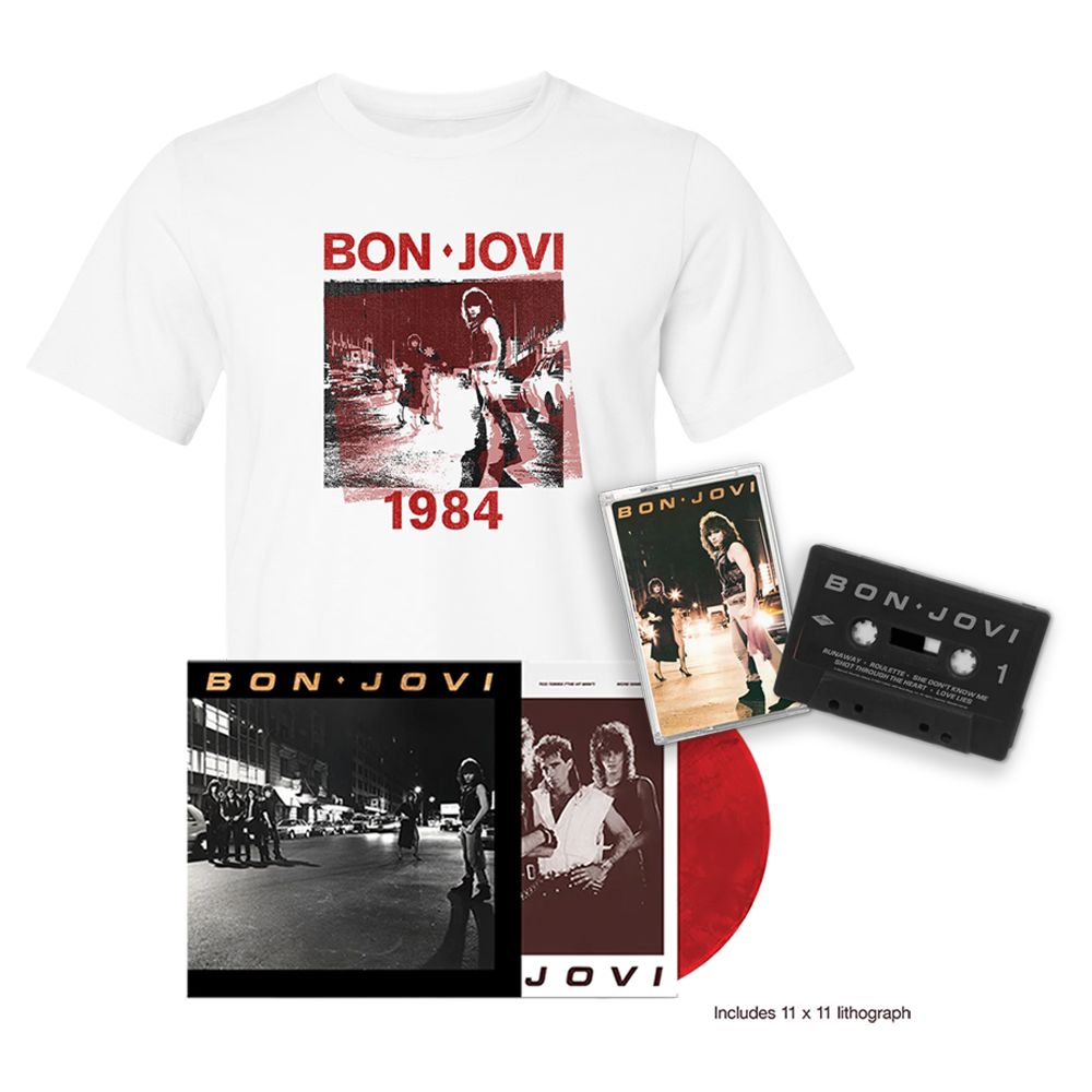 Bon Jovi (40th Anniversary): Exclusive Red Vinyl LP, Limited Cassette + T-Shirt