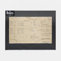 Abbey Road Studios x The Beatles 'Sgt. Pepper's Lonely Hearts Club Band' Session Sheet