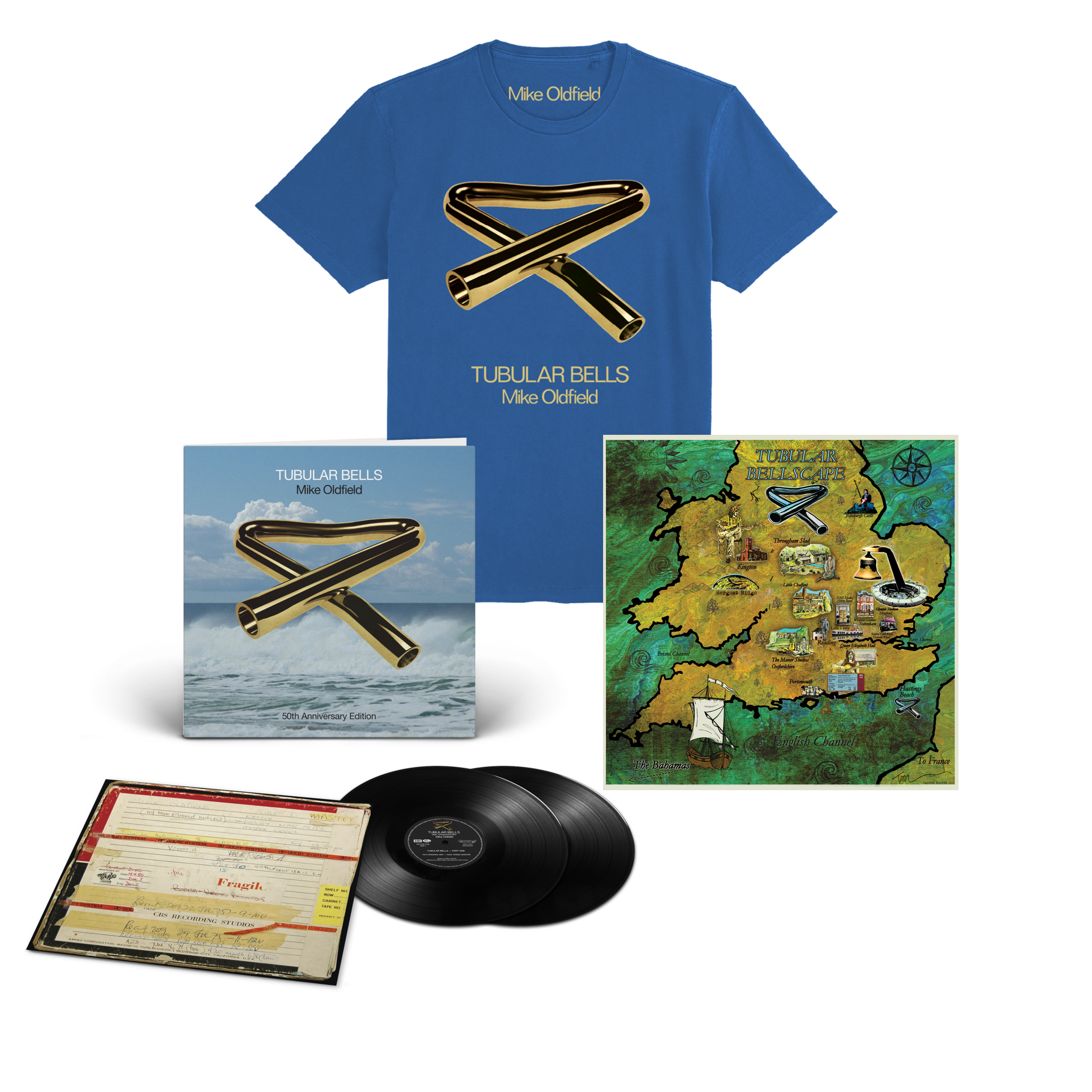 Tubular Bells (50th Anniversary Edition): Vinyl 2LP, Official Tubular Bellscape Print + Anniversary T-Shirt