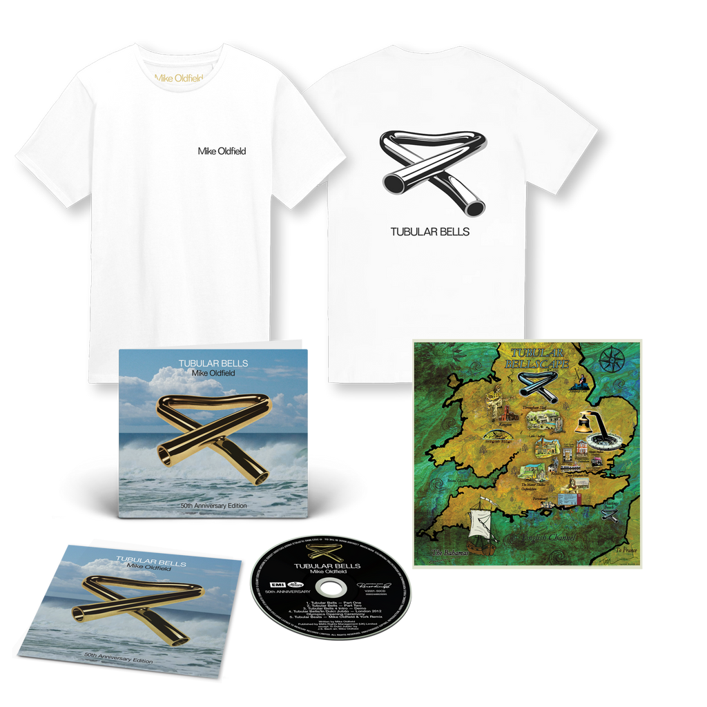Tubular Bells (50th Anniversary Edition): CD, Official Tubular Bellscape Print + Classic T-Shirt