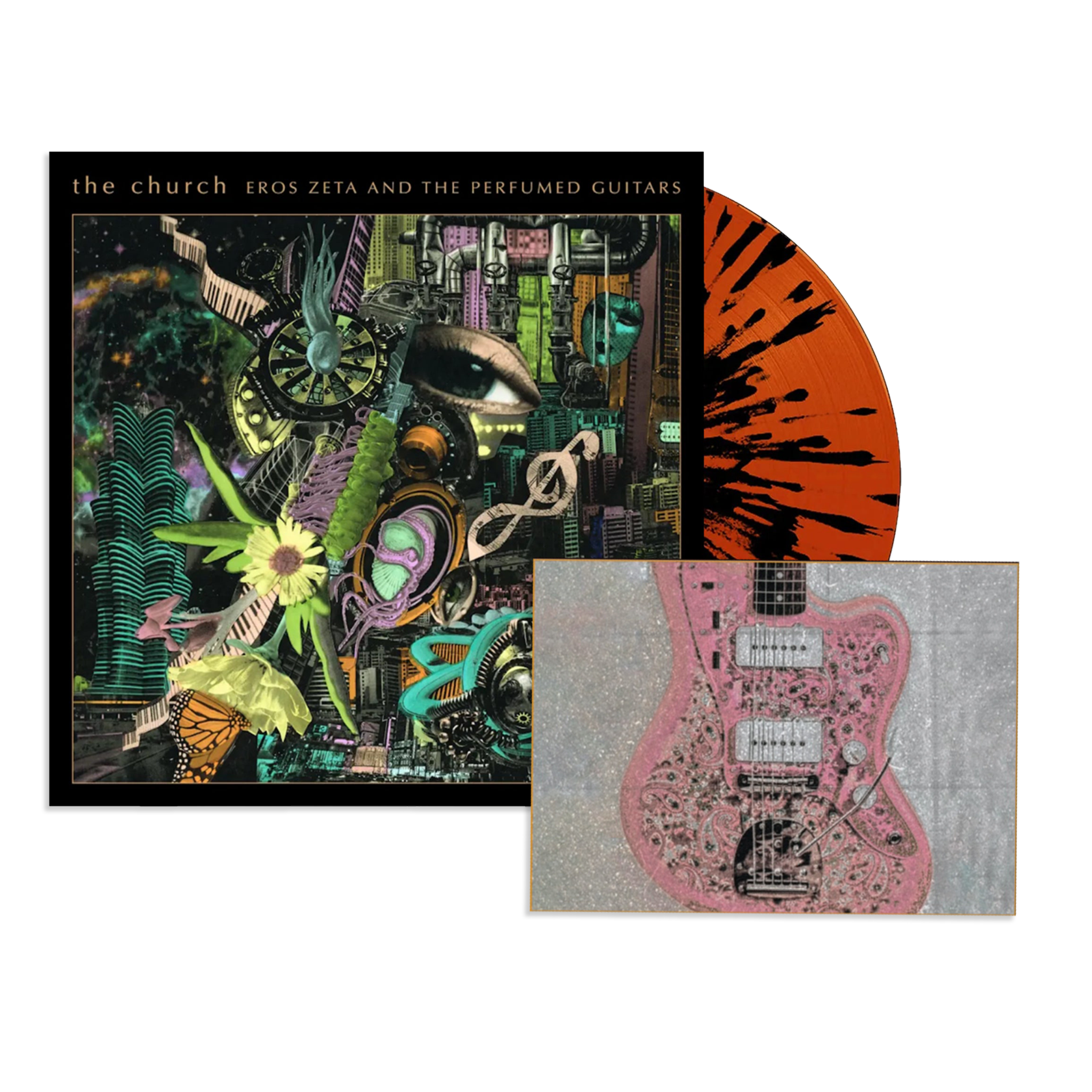 Eros Zeta & The Perfumed Guitars: Limited Orange & Black Splatter Vinyl LP + Exclusive Postcard