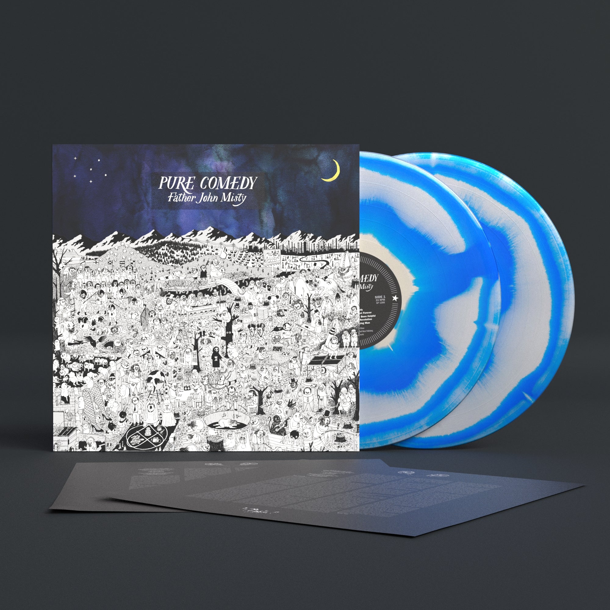 Pure Comedy: Blue & White Corona Vinyl LP