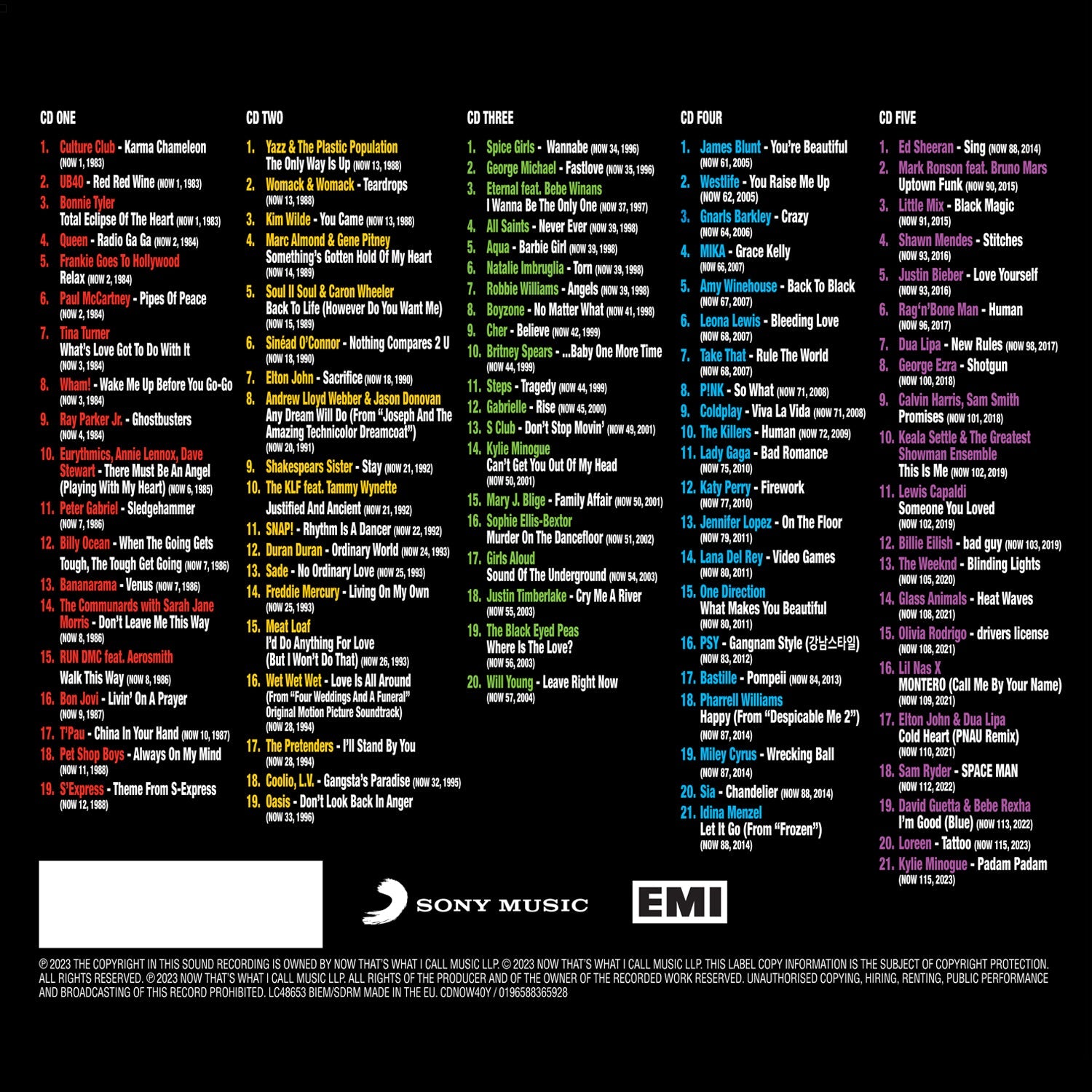 NOW That's What I Call 40 Years (5CD)