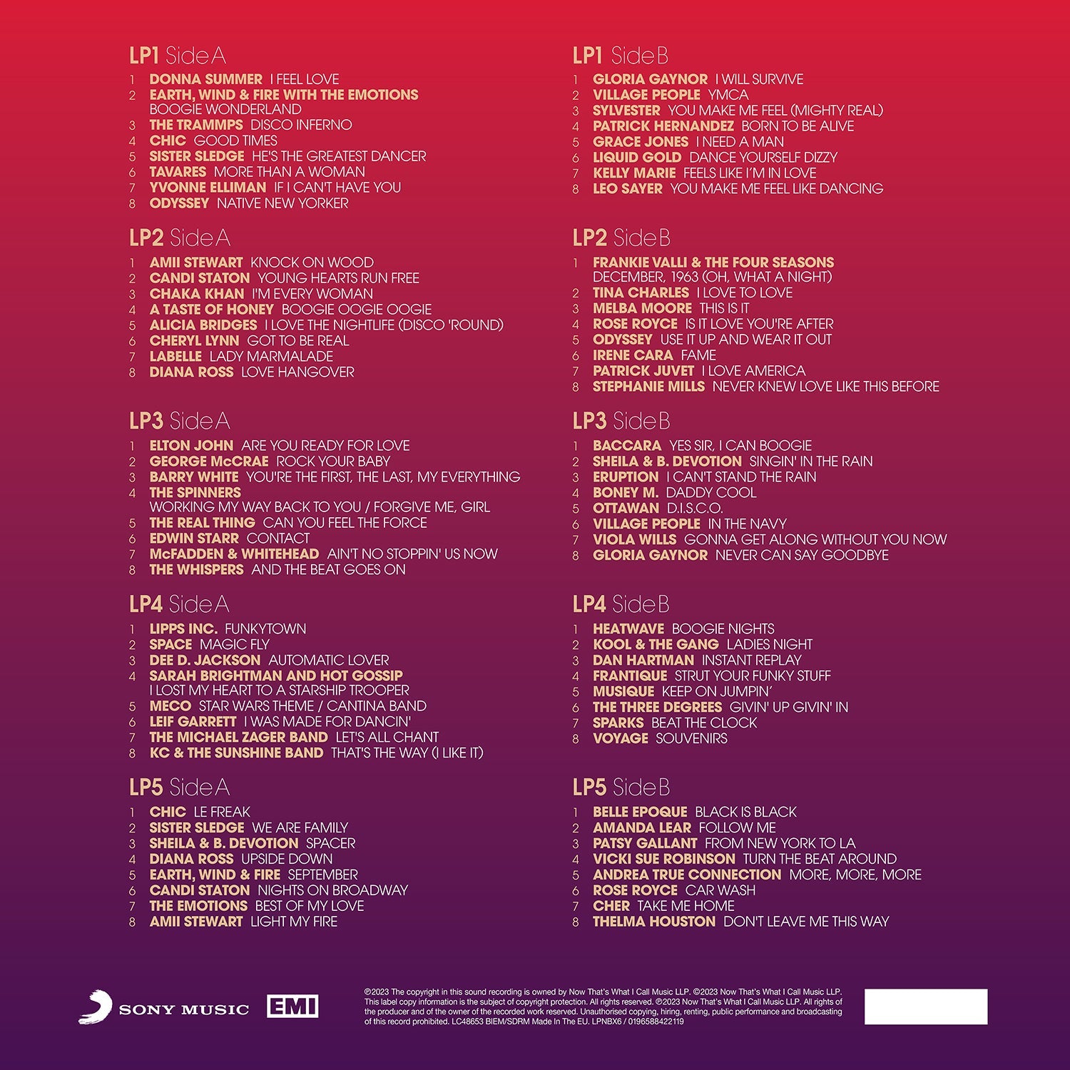NOW Presents…Disco (5LP)