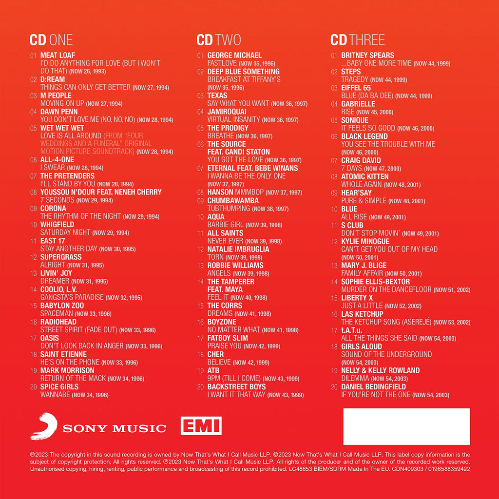 NOW That's What I Call 40 Years: Volume 2 - 1993-2003 (3CD)