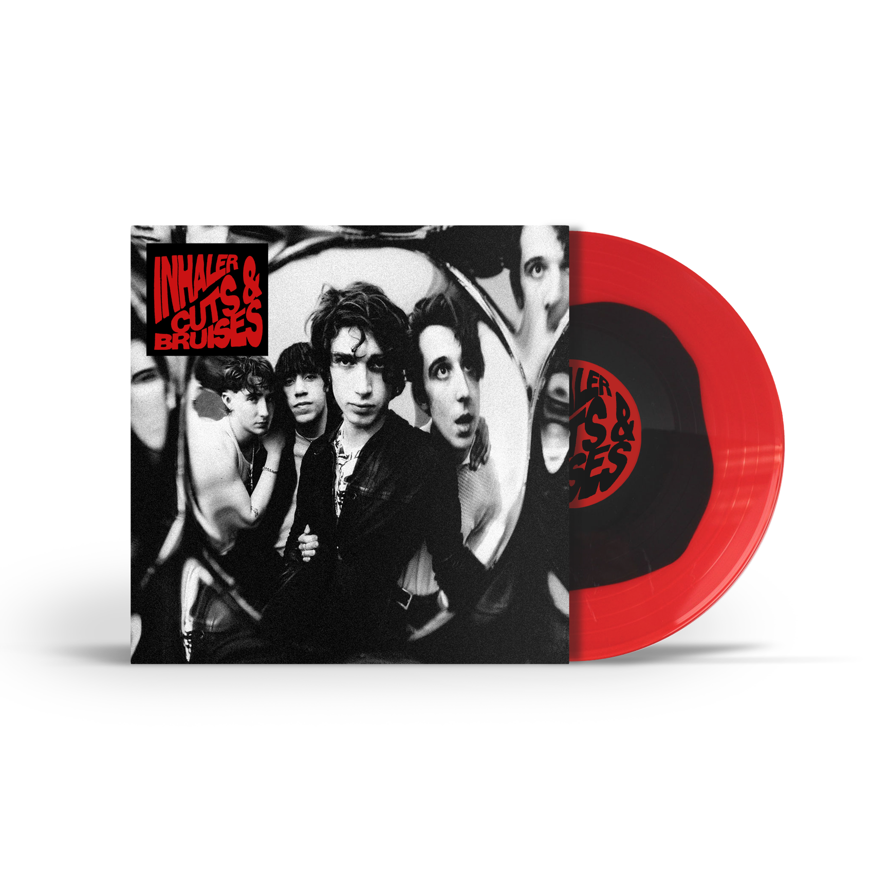 Cuts & Bruises Black/Red Circle Vinyl