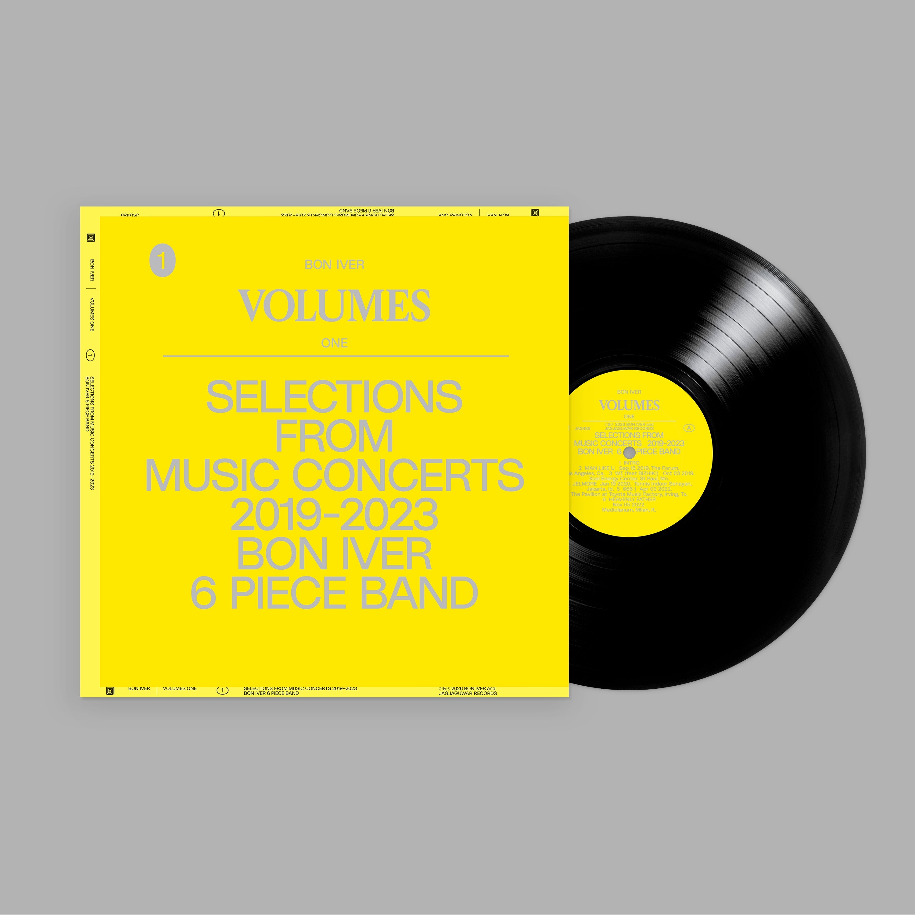 Volumes: One Selections From Music Concerts 2019-2023 Bon Iver 6 Piece Band Vinyl LP