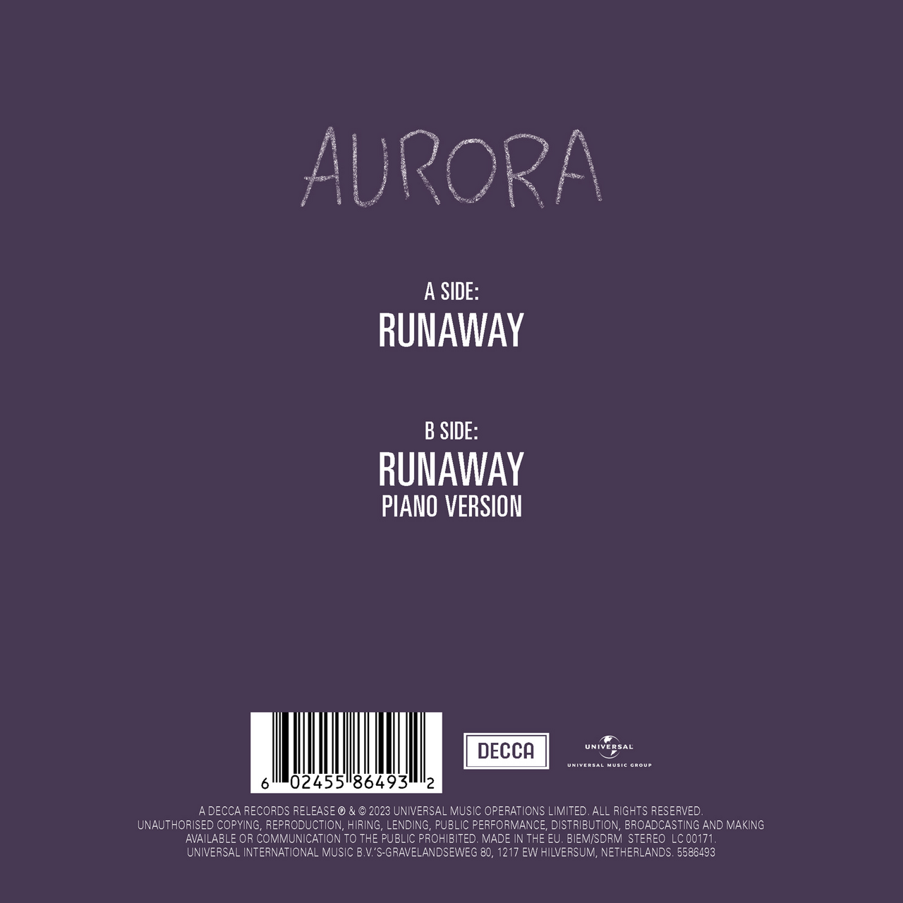 Runaway: Limited Blue Marble 7" Single