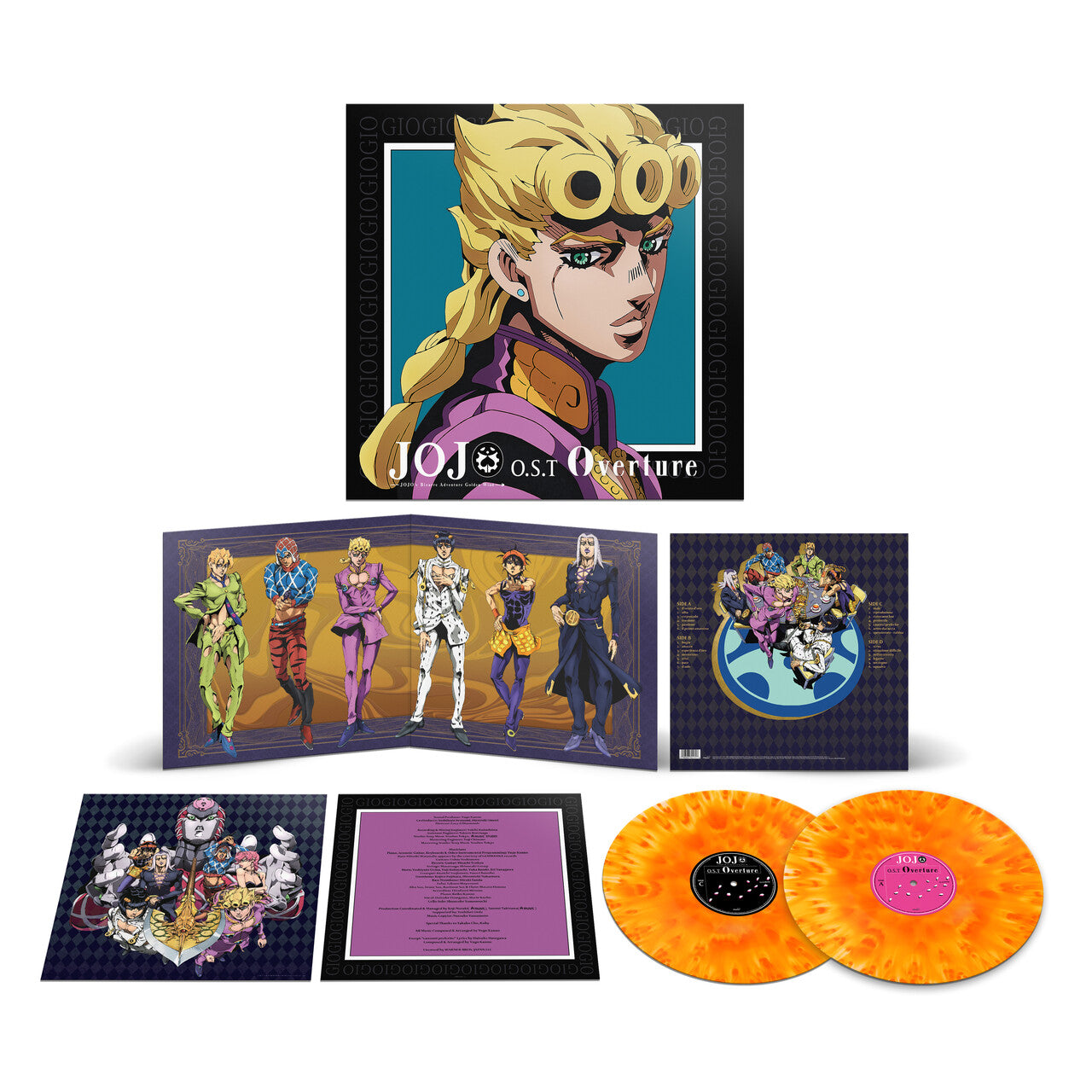 JoJo's Bizarre Adventure - Golden Wind O.S.T. Vol. 1 - Overture: Limited Orange + Yellow Blend Vinyl 2LP