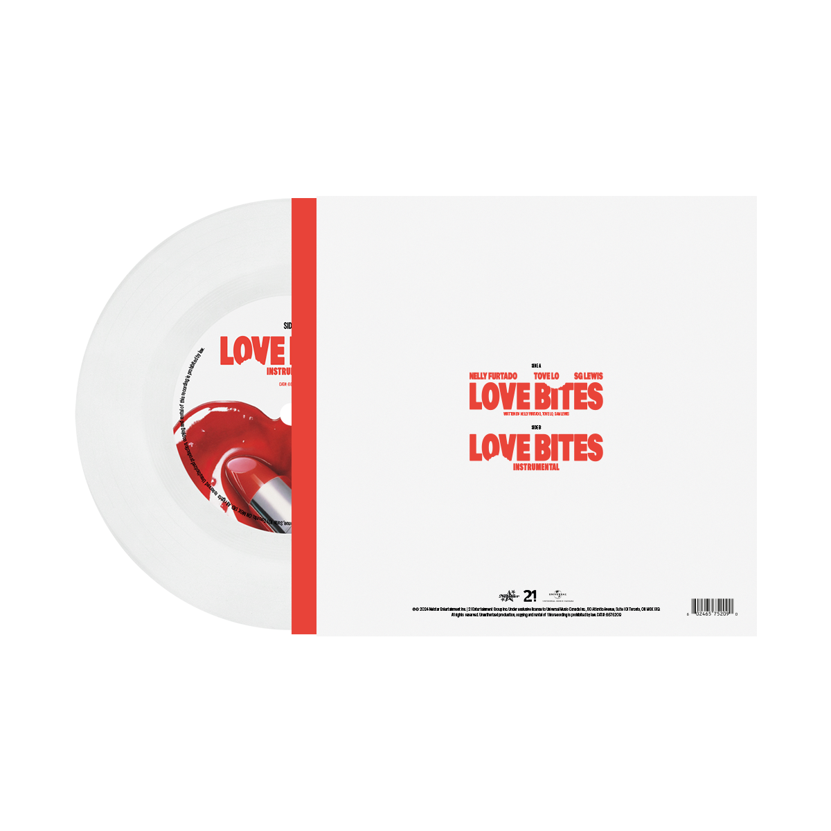 Nelly Furtado: Love Bites 7” White Vinyl
