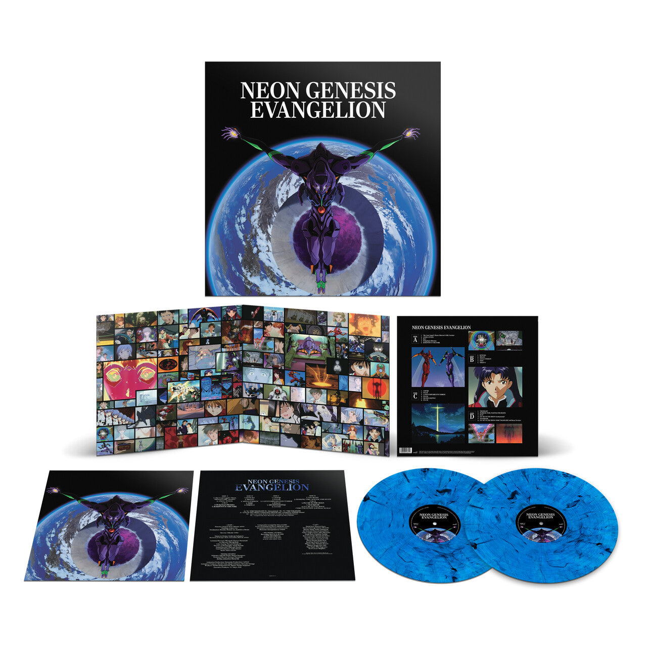 Neon Genesis Evangelion (Original Series Soundtrack) : Limited Blue + Black Marbled Vinyl 2LP