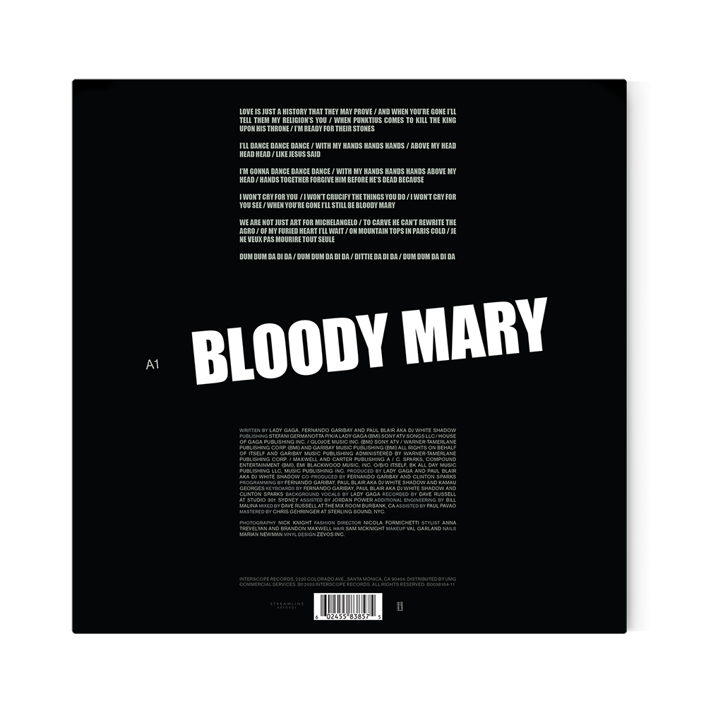 Bloody Mary: Etched Glow In The Dark Vinyl 12" Single