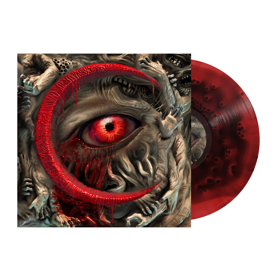 Living Chaos: Transparent Red & Black Ice Cloudy Vinyl LP