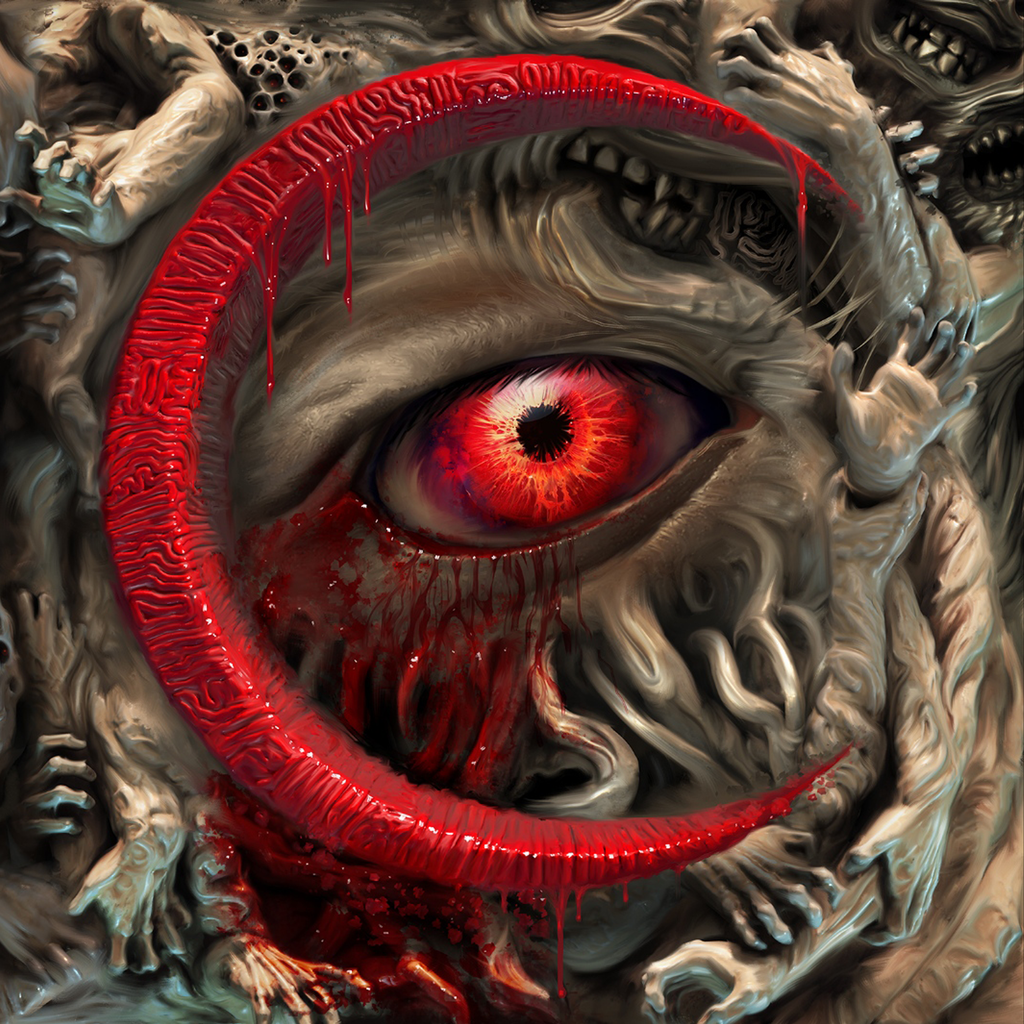 Living Chaos: Transparent Red & Black Ice Cloudy Vinyl LP
