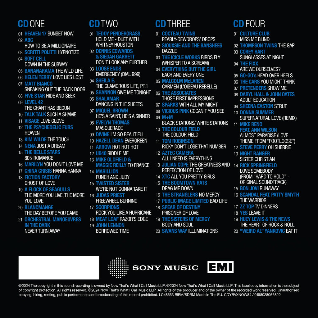 NOW Yearbook – THE VAULT: 1984 (Special Edition 4CD)