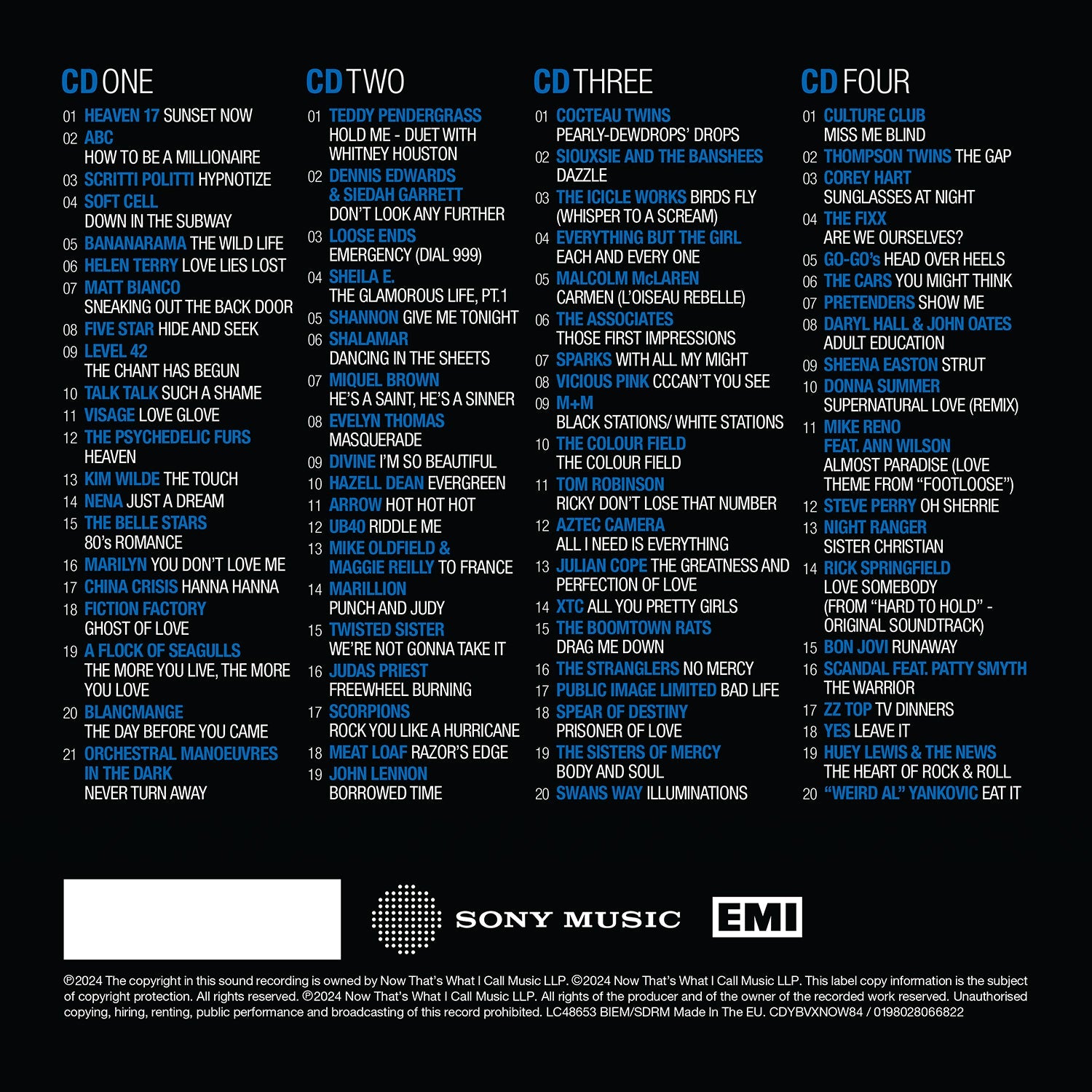 NOW Yearbook – THE VAULT: 1984 (Special Edition 4CD)