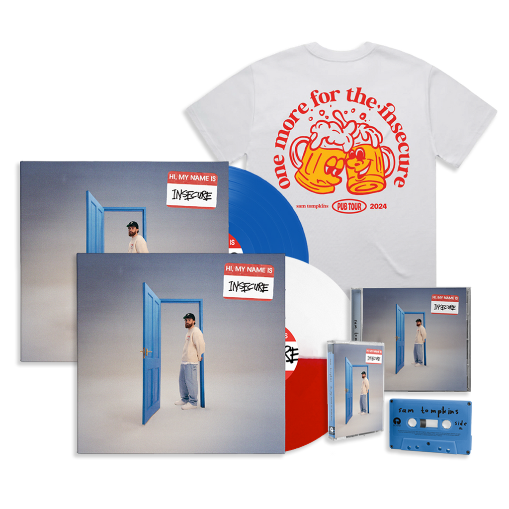 hi, my name is insecure: Music Bundle, Pub Tour T-Shirt + Signed Beer Mat