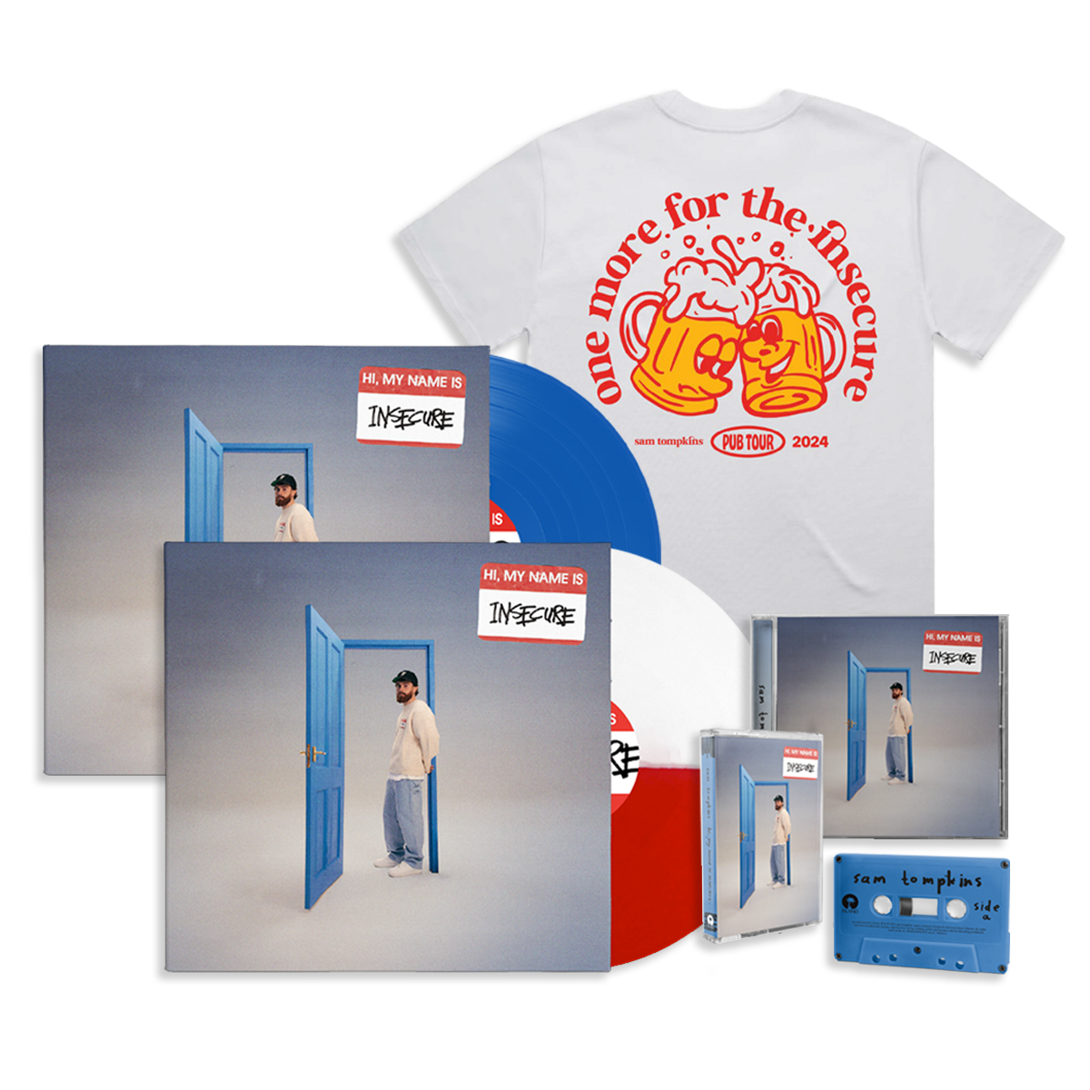hi, my name is insecure: Music Bundle, Pub Tour T-Shirt + Signed Beer Mat