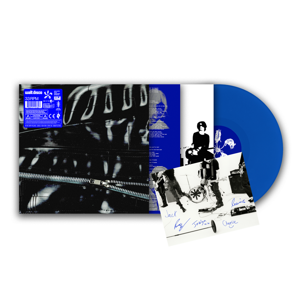 walt disco - 'Blue Screen' LP & Signed Art Card